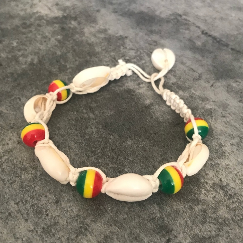 Rasta Style Seashell 🐚 Anklet - Picture 7 of 7